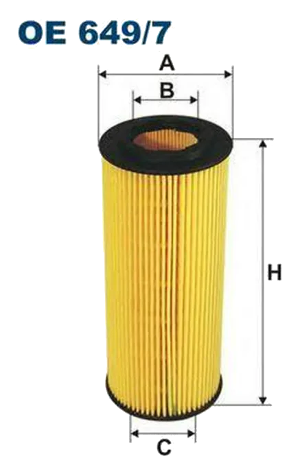 Масляный фильтр Filtron OE649/7 (вставка)